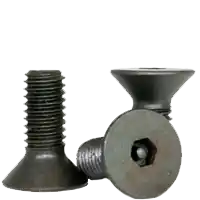 1/4"-20 x 3/8" Flat Head Socket Cap Screws, Tamper-Resistant, Thermal Black Oxide, Full Thread, Coarse (UNC), Alloy Steel, Qty 100 Professional Grade