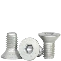 Grab Now 10-24 x 3/8" Flat Head Socket Cap Screws, Mechanical Zinc Cr+3, Full Thread, Coarse (UNC), Alloy Steel, Qty 100