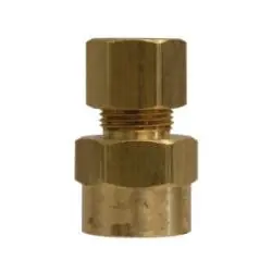 Super Sale Midland Metal 66A-4B Female Adapter, Compression, 1/4 x 1/4 Comp Adapt Tube To Fpt, Brass Fittings