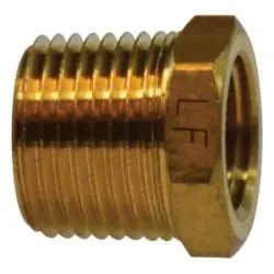 AMC 706110-0806 Hex Bushing, 1/2 in MPT x 3/8 in FPT, 0.81 in, Brass Professional Grade