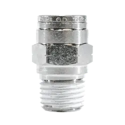 Affordable Midland Metal 20056NIC Adapter with Nickel Collet, 1/4 in Push to Connect x 3/8 in MPT, Brass, Nickel-Plated