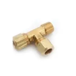 Low Price AMC 700071-0504 Run Tee, 5/16 in Compression x 5/16 in Compression x 1/4 in Male NPTF, Brass