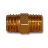 Mid-America Fittings LF122-8 Hex Nipple, 1/2 in MPT x 1/2 in MPT, 1-1/2 in, Brass Best Seller