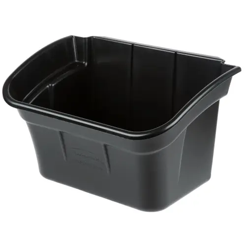 RUBBERMAID Utility Bin,4 gal.,Black,17 In. W FG335488BLA Next Day Delivery