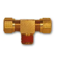 Mid-America Fittings NT72-108VS Branch Tee with Vibraseal, 5/8 in Tube OD x 1/2 in Tube OD x 1/2 in MNPTF, Brass Grab Now