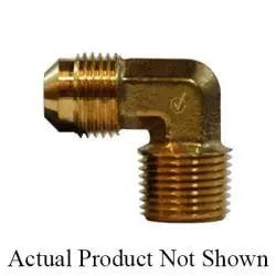 AMC 704049-0602 90 deg Elbow, 3/8 in SAE 45 deg Male Flared x 1/8 in MIP, Brass Bargain