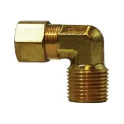AMC 00069-0604 90 deg Elbow, 3/8 in Compression x 1/4 in Male NPTF, Brass Express Delivery