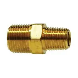 Markdown Midland Metal 23325X4X2 MAF/USA Hex Nipples, MAF/USA PIPE, 1/4 Mpt x 1/8 Mpt Reducing Hex, MAF/USA Brass Fittings