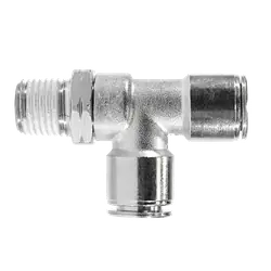 Cheap Midland Metal 20163NIC Swivel Run Tee with Nickel Collet, 1/4 in Push to Connect x 1/4 in Push to Connect x 1/4 in