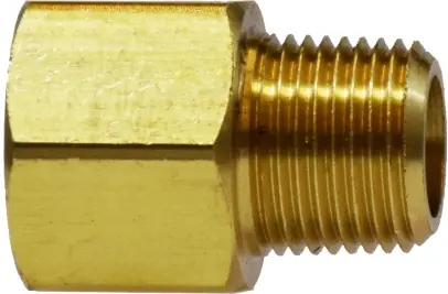 Midland Metal 28228 Extender Adapter, 1 in FNPTF x 1/2 in MNPTF, Brass Get Yours