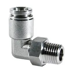 Midland Metal 269PPS-SS-4B Male Elbow, Stainless Steel Push In Fittings, 1/4 x 1/4 Pp Ss Swivel Male Elbow, Brass Fittings New Arrival