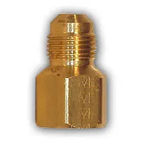 Mid-America Fittings 246X8X8 Adapter, 1/2 in SAE 45 deg Male Flared x 1/2 in FNPTF, Brass Final Sale