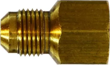 Midland Metal 10225 Adapter, 5/16 in SAE 45 deg Flared x 1/2 in FPT, Brass Super Sale