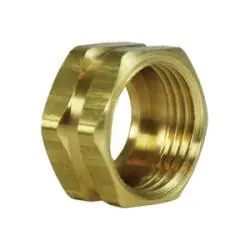 Midland Metal GHN1-H MAF/USA Garden Hose Nuts, MAF/USA GARDEN HOSE, 3/4 Garden Hose Nut (Hex), MAF/USA Brass Fittings Buy Direct