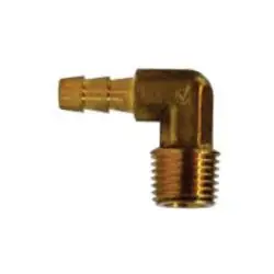 Shop Now AMC 707020-0604 90 deg Elbow, 3/8 in Hose Barbed x 1/4 in MIP, Brass