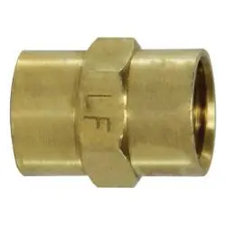 AMC 706103-02 Pipe Coupling, 1/8 in FPT x 1/8 in FPT, 3/4 in, Brass Certified