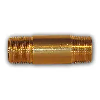Shop Now Mid-America Fittings LF113-440 Long Nipple, 1/4 in MPT x 1/4 in MPT, 2-1/2 in, Brass