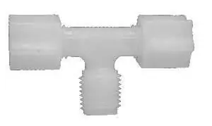 Midland Metal 17292P Branch Tees, Plastic Compression, 1/4x1/4 Comp x M Polypro Brnch T, Plastic Fittings Limited Offer