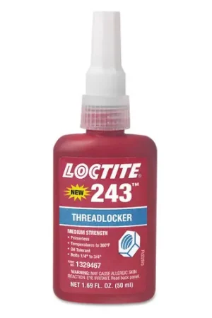 Loctite 1329467 50 Ml Loctite 243 Threadlocker50Ml Oil Tolerant While Supplies Last