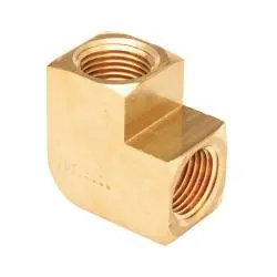 Mid-America Fittings 23508X4 90 deg Elbow, 1/2 in FPT x 1/4 in FPT, Brass Time-Limited