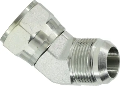 Express Delivery Midland Metal SS6502-06-06 45 deg Elbow, 3/8 in Male JIC x 3/8 in Female JIC Swivel, Stainless Steel