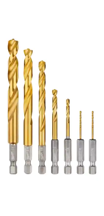 Order Now Milwaukee Tool 48-89-4637 7PC SHOCKWAVE Impact Duty RED HELIX Titanium Drill Bit Set, 3 Pack