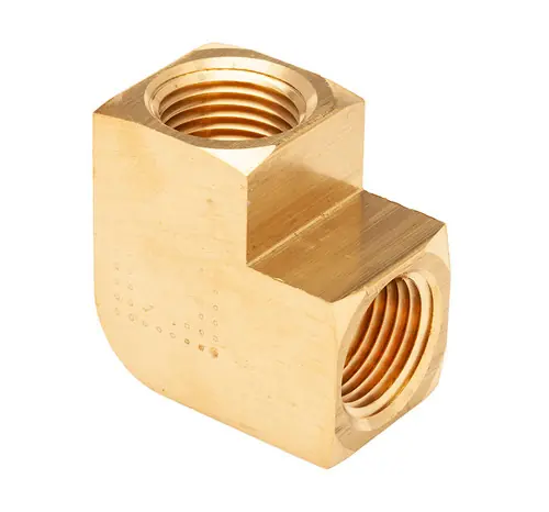 Mid-America Fittings LF100-2 90 deg Barstock Elbow, 1/8 in FPT x 1/8 in FPT, Brass Affordable