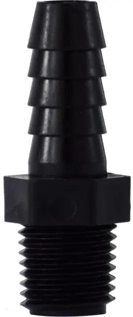 Fan Favorite Midland Metal 33317P Adapter, 3/8 in Hose Barbed x 3/8 in MIP, Polypropylene