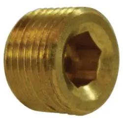 Mega Sale AMC 706115-06 Countersunk Hex Plug, 3/8 in MNPTF, Brass
