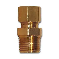 Sale Midland Metal 68-64 MAF/USA COMP Male Adapter, MAF/USA COMPRESSION, 3/8 Od x 1/4 Mpt Adapter, MAF/USA Brass Fittings