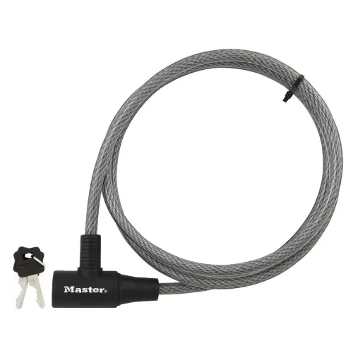 Master Lock 8154DPF Keyed Different Cable Lock 6‘ Long Yellow Connec (4 EA) Fresh Stock