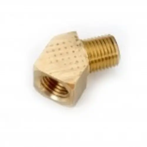 AMC 706124-02 45 deg Street Elbow, 1/8 in FPT x 1/8 in MPT, Brass Clearance