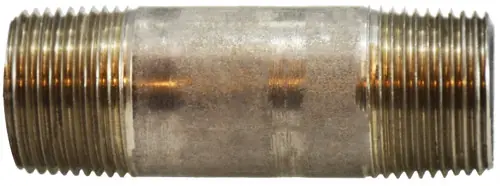 Buy Direct Midland Metal 51085 Seamless Pipe Nipple, 3/4 in MPT x 3/4 in MPT, 3-1/2 in L, Stainless Steel, SCH 80 Schedule
