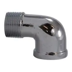 Midland Metal 81116-04 Street Elbow, 1/4 in 1/4 in, Bronze, Chrome-Plated Time-Limited
