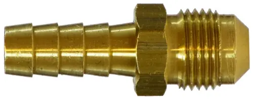 Price Cut Midland Metal 32082SS Adapter, 1/4 in Hose Barbed x 3/8 in 45 deg Flared, Stainless Steel