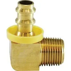 Seasonal Sale AMC 07220-0808-003 Pipe Elbow, 1/2 in Push-On Hose Barbed x 1/2 in MNPT, Brass, Nickel-Plated