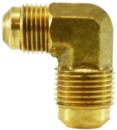 Midland Metal 10420 90 deg Reducing Elbow, 5/8 in 45 deg Flared x 3/8 in 45 deg Flared, Brass Place Order
