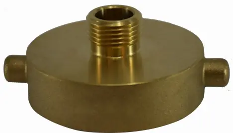 Direct From Factory Midland Metal 444009 Hydrant Reducing Adapter, 3 in NPSH x 2-1/2 in NST, Brass