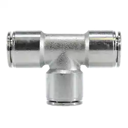 New Arrival Midland Metal 20029NIC Union Tee with Nickel Collet, 3/8 in Push to Connect x 3/8 in Push to Connect x 3/8 in
