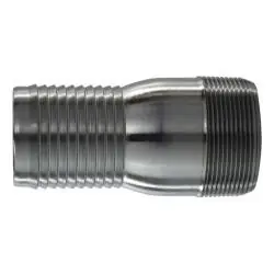 Buchanan Rubber CNT-300-S Combination King Nipple, 3 in Hose Barbed x 3 in MPT, Steel, Plain Price Cut