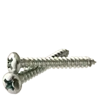 Certified 8-15 x 1 1/4" Self-Tapping Screws, Phillips/Slotted Combo Drive Pan Head, Type A, Zinc Cr+3, Full Thread, Qty 100