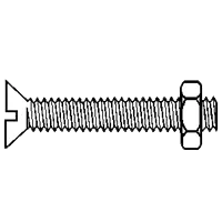 3/16"-24 x 3" Stove Bolts w/ Machine Screw Nut, Slotted Round Head, Zinc Cr+3, Qty 100 Super Sale