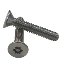 8-32 x 1/2" Machine Screws, Torx Flat Head, T15 Drive 6 Lobe Pin-In (Tamper-Resistant), 18-8 Stainless Steel, Full Thread, Qty 1000 Shop Now