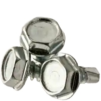 12-14 x 2" Self-Drilling Screws, Unslotted Indent Hex Washer Head HWH, 3 Point, Zinc Cr+3, Full Thread, Qty 100 Best Choice