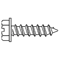 14-10 x 1 3/4" Self-Tapping Screws, Unslotted Indent Hex Washer Head HWH, 304 Stainless Steel, Type A, Full Thread, Qty 200 Grab Now