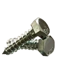 3/8"-7 x 4" Hex Lag Screws, Zinc Cr+3, Low Carbon Steel, Qty 50 Low Price
