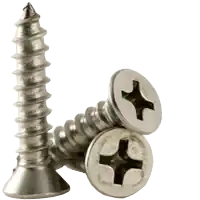 Clearance 10 x 1" Self-Tapping Screws, Phillips Flat Head, Type A, 18-8 Stainless Steel, Full Thread, Qty 500