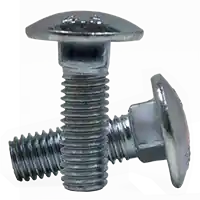 M10-1.50 x 40 mm Carriage Bolts, Metric Class 4.6, Zinc Cr+3, Full Thread, Coarse (UNC), DIN 603, Qty 30 Order Now
