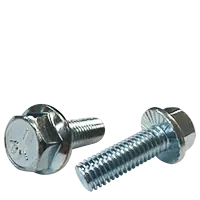 5/16"-18 x 1 1/2" Flange Screws, Serrated, Hex Head, Grade 5, Zinc Cr+3, Full Thread, Qty 100 Best Price
