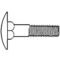 1/4"-20 x 3/4" Step Bolts, Grade A, A307, Zinc Cr+3, Full Thread, Qty 100 Luxury